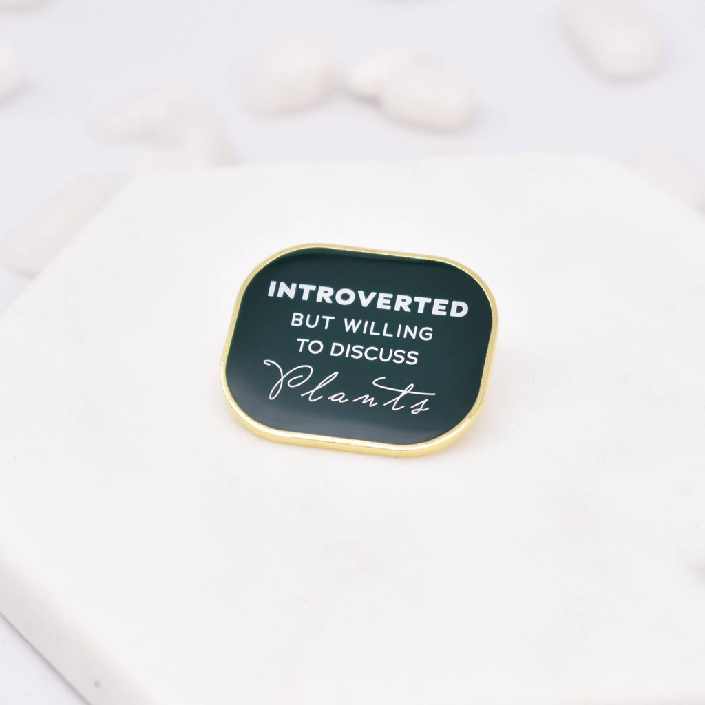 Introverted Plant Enamel Pin - Adult & Kids T-Shirts, Sweatshirts & Hoodies apparel design preview 1