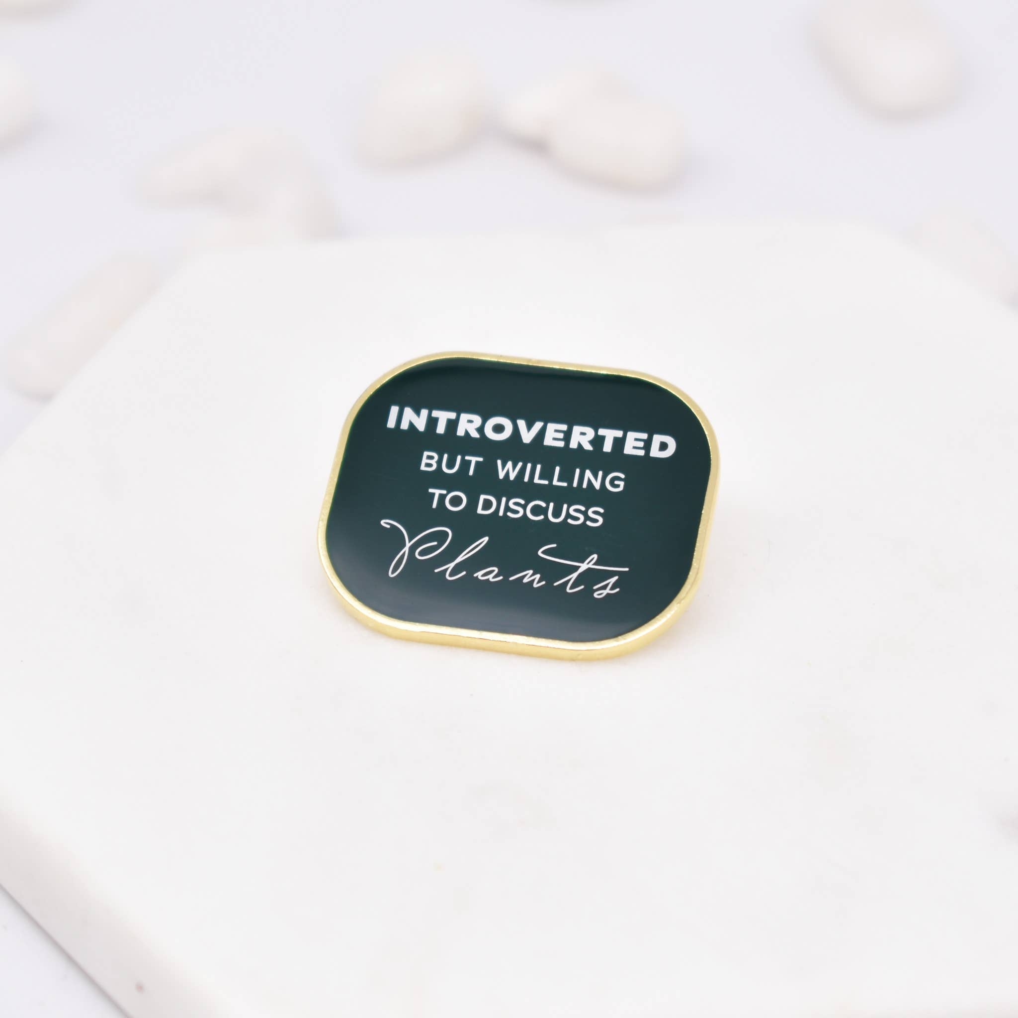 Introverted Plant Enamel Pin - Adult & Kids T-Shirts, Sweatshirts & Hoodies apparel design preview 1
