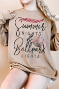 Summer Ballpark Baseball Oversize Graphic Terry - Adult & Kids T-Shirts, Sweatshirts & Hoodies apparel design preview 1