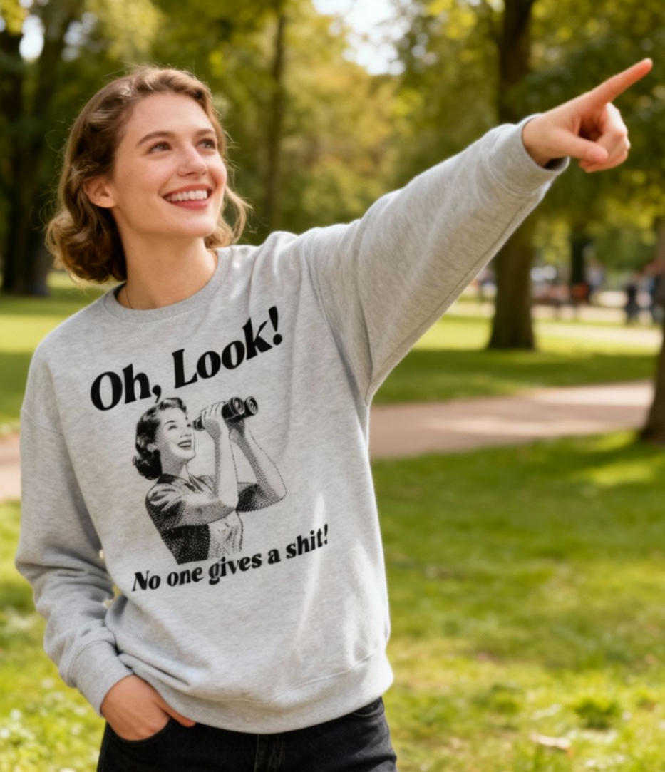 Oh Look! No One Gives A Shit! and - Adult & Kids T-Shirts, Sweatshirts & Hoodies apparel design preview 1
