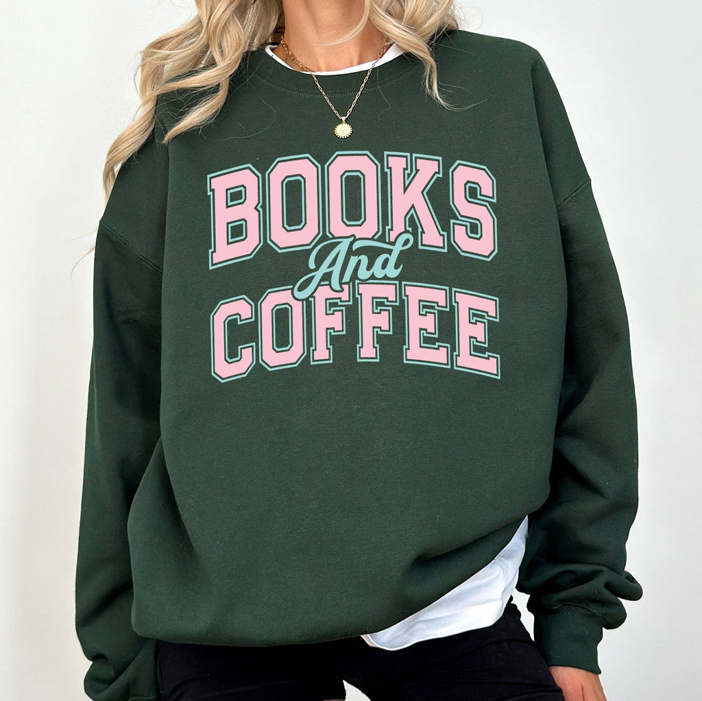 Books and Coffee, Booktok, Reading, Library - Adult & Kids T-Shirts, Sweatshirts & Hoodies apparel design preview 1