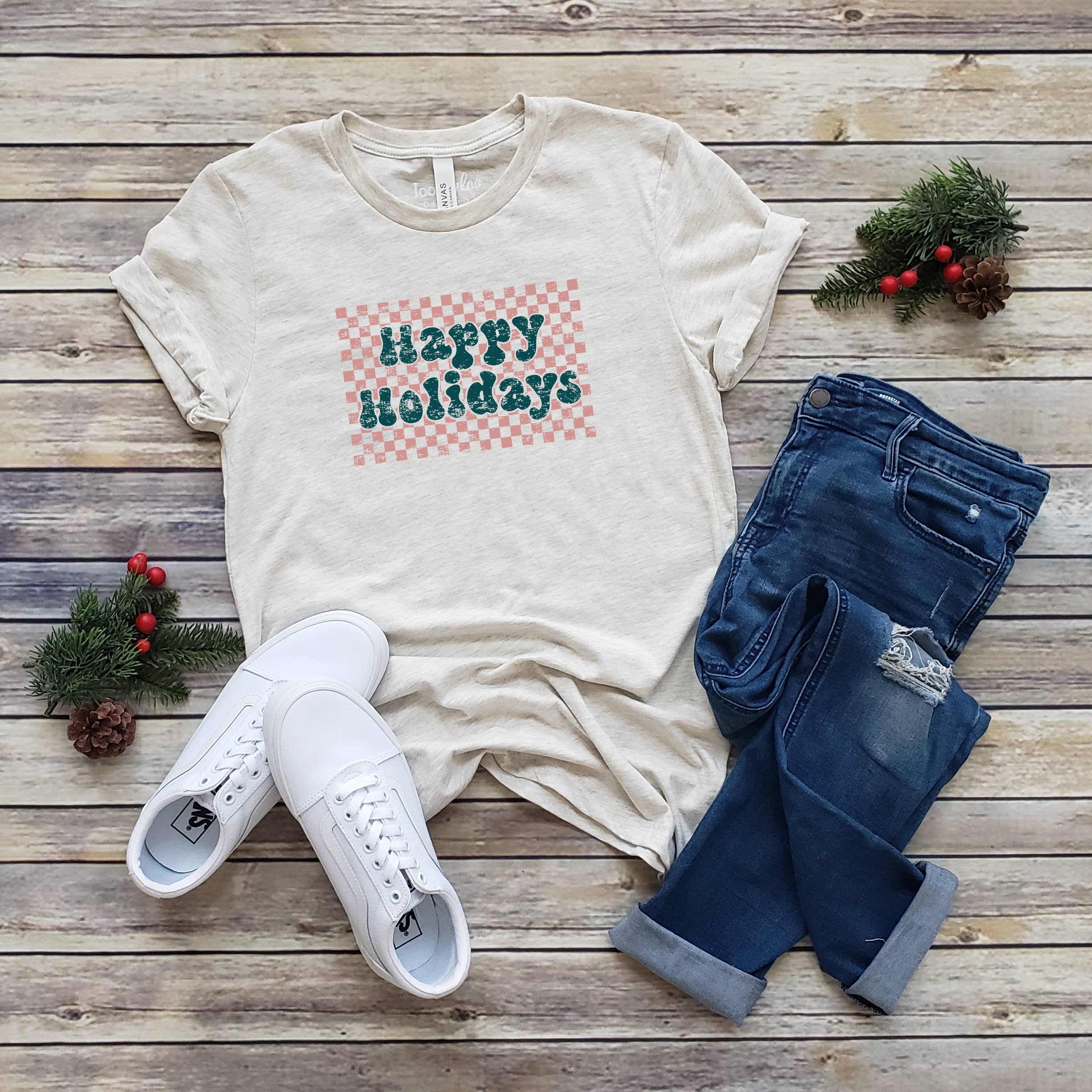 Happy Holidays Christmas Sizes XS-2XL - Adult & Kids T-Shirts, Sweatshirts & Hoodies apparel design preview 1