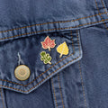 Mini Leaf Enamel Pin Set of 3 - Adult & Kids T-Shirts, Sweatshirts & Hoodies apparel design preview 1