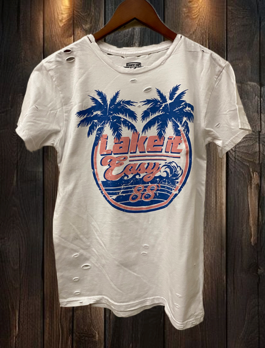 Lake It Easy Distressed 1988' Vintage - Adult & Kids T-Shirts, Sweatshirts & Hoodies apparel design preview 1