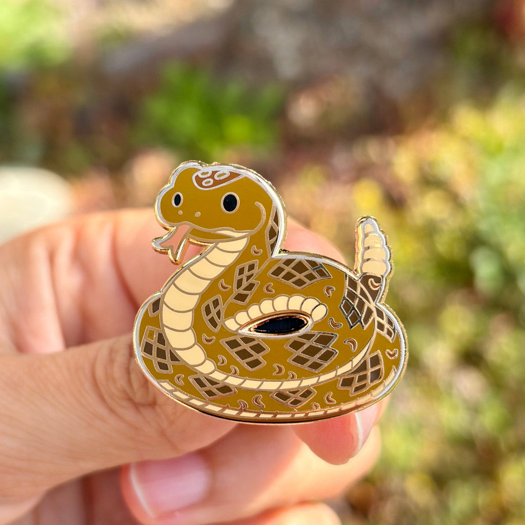 Rattlesnake Enamel Pin, Reptile Lover Gift, Western - Adult & Kids T-Shirts, Sweatshirts & Hoodies apparel design preview 1