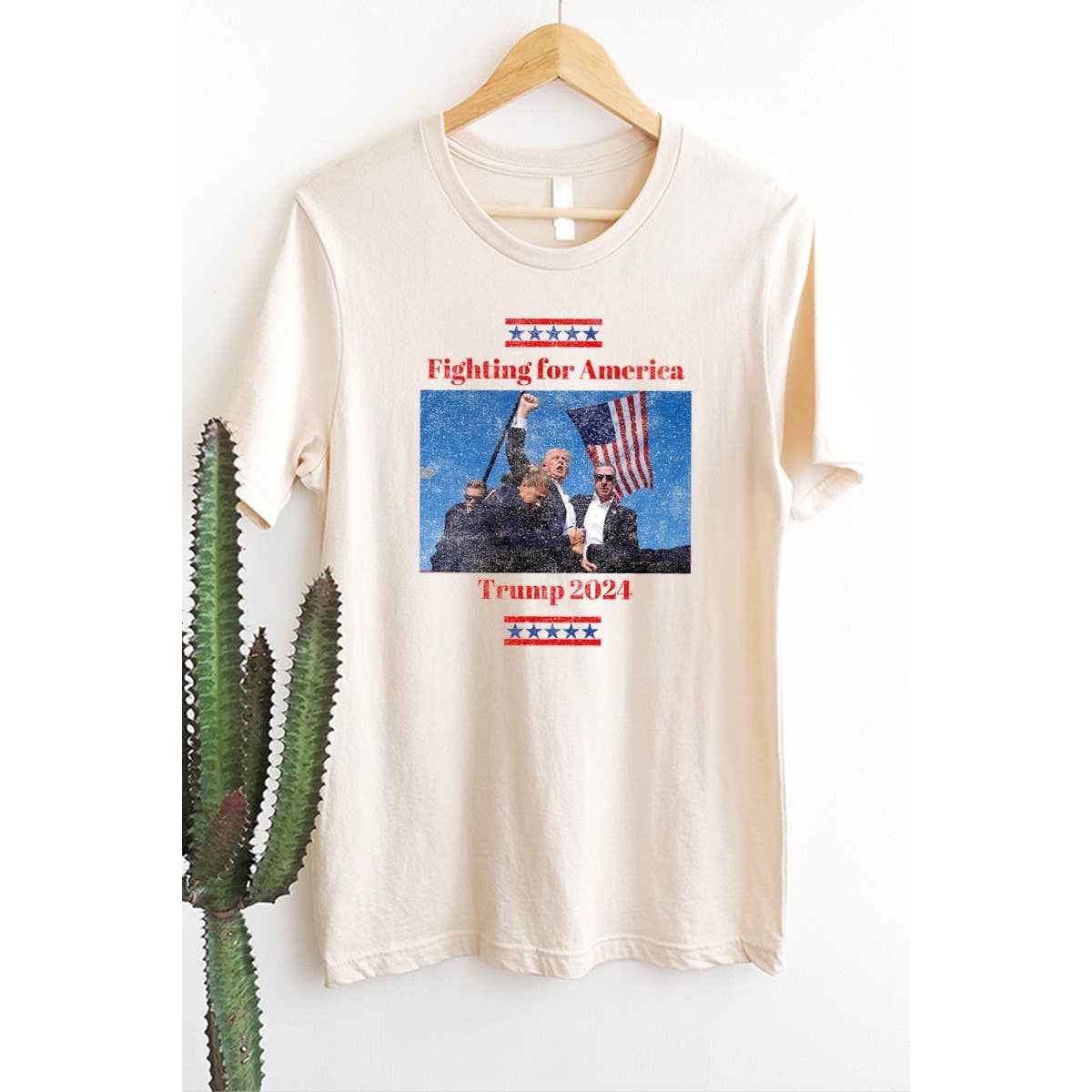 Fighthing For America Trump Vintage Graphic - Adult & Kids T-Shirts, Sweatshirts & Hoodies apparel design preview 1