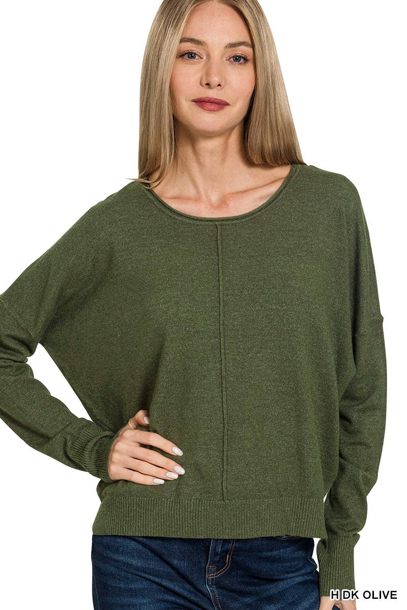 1008 Viscose Front Seam Round Neck Sweater SI-26805 - Adult & Kids T-Shirts, Sweatshirts & Hoodies apparel design preview 1