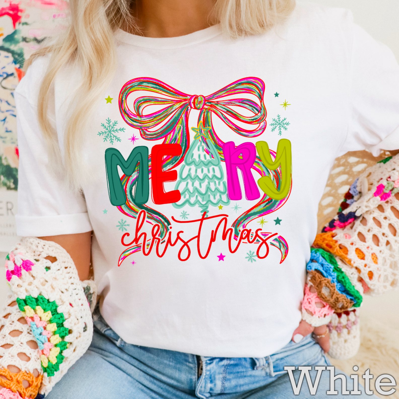 Merry Christmas 2025 Graphic Gildan - Adult & Kids T-Shirts, Sweatshirts & Hoodies apparel design preview 1