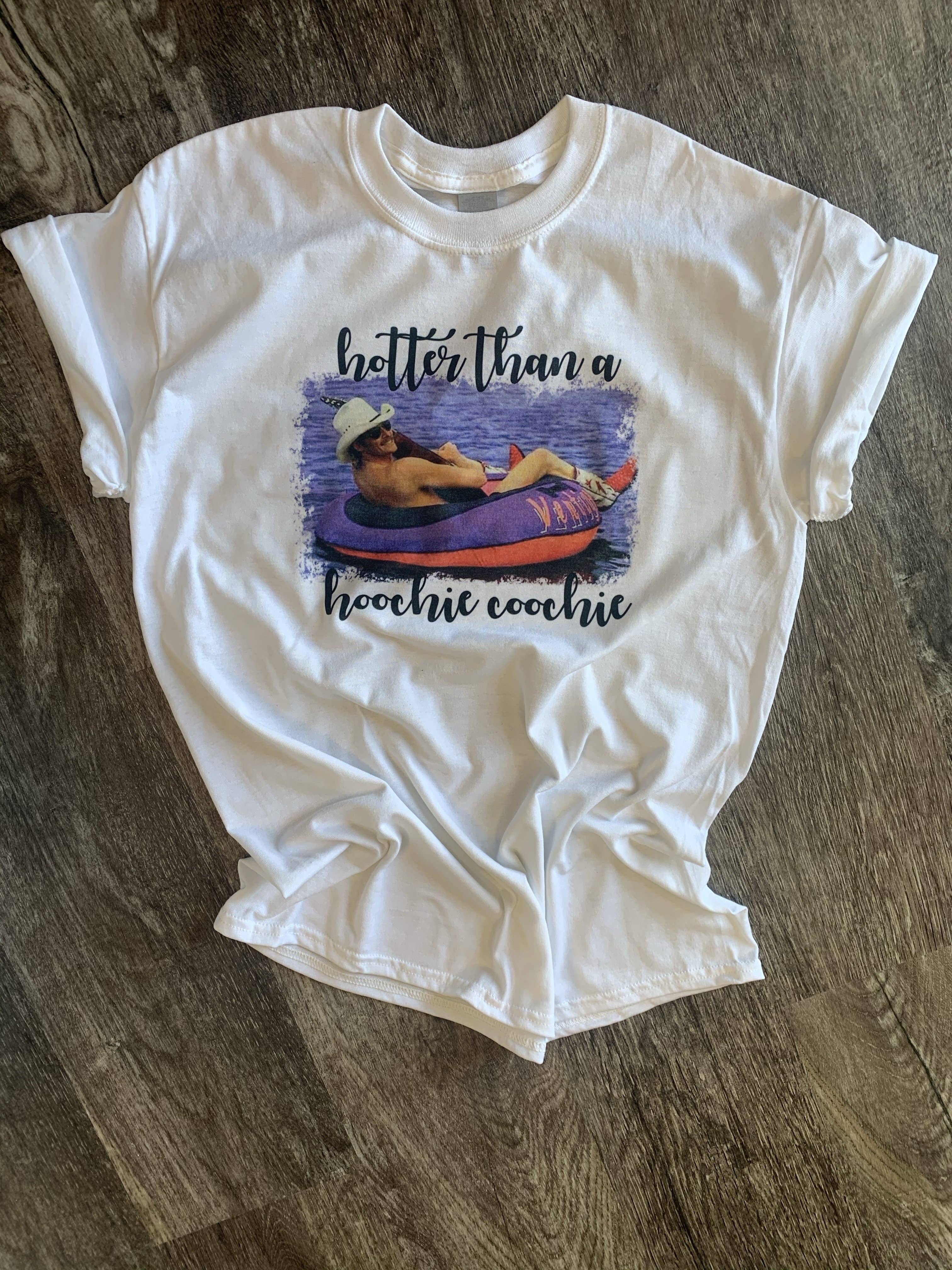 Hotter Than A Hoochie Coochie On White - Adult & Kids T-Shirts, Sweatshirts & Hoodies apparel design preview 1