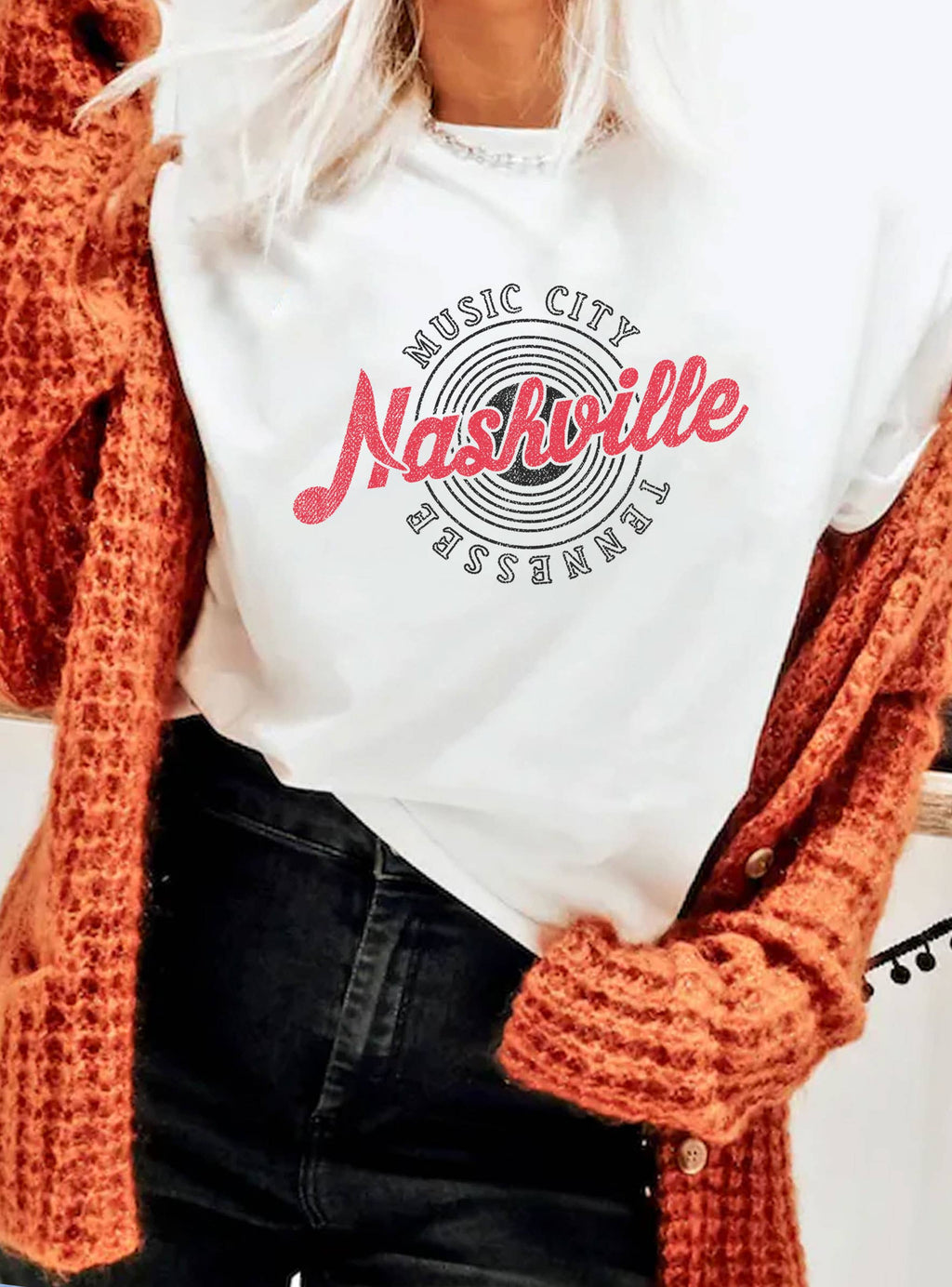 Nashville Tennessee Music City Graphic - Adult & Kids T-Shirts, Sweatshirts & Hoodies apparel design preview 1