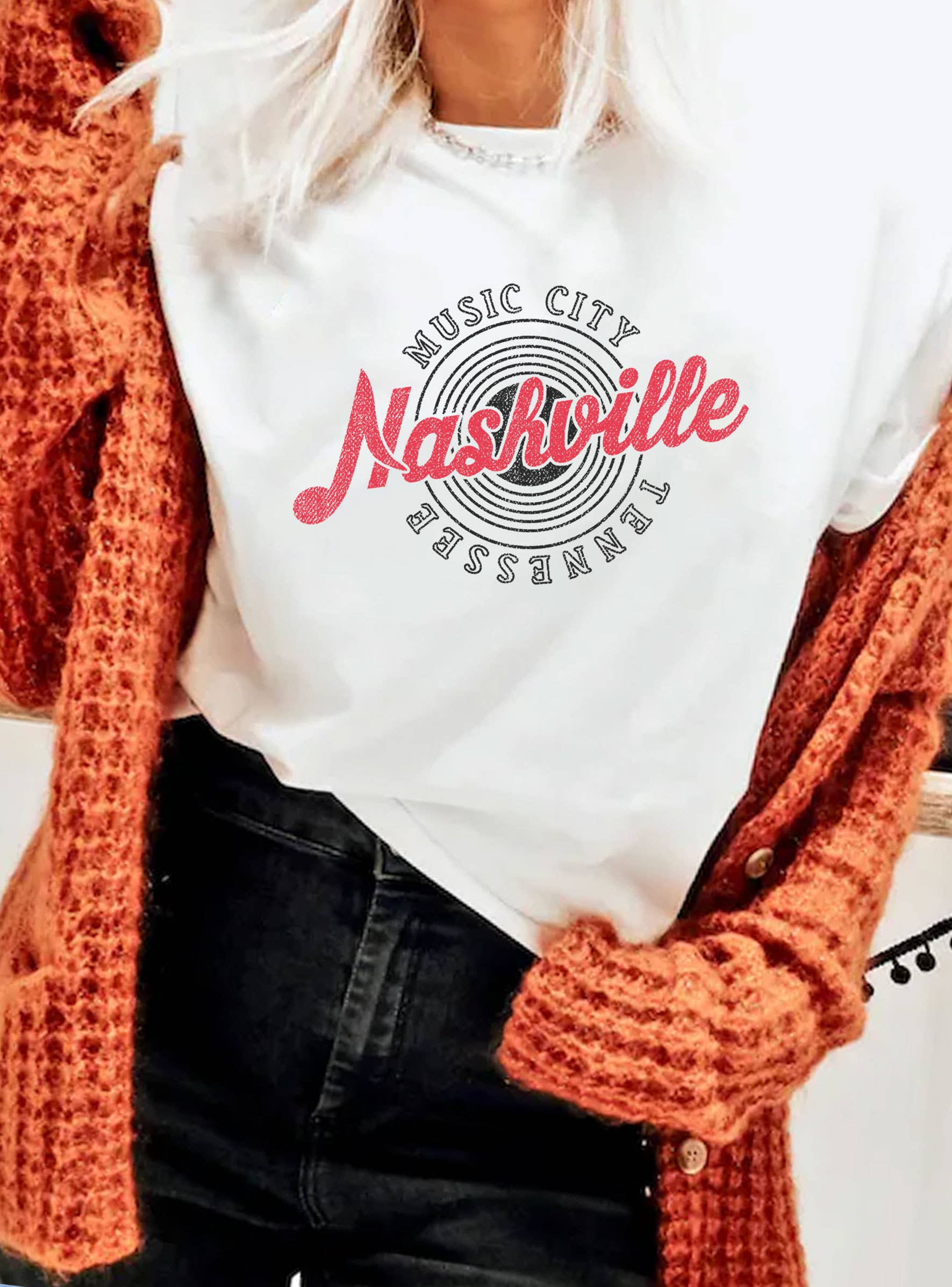 Nashville Tennessee Music City Graphic - Adult & Kids T-Shirts, Sweatshirts & Hoodies apparel design preview 1