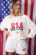 Round Neck USA Graphic Embo - Adult & Kids T-Shirts, Sweatshirts & Hoodies apparel design preview 1