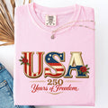 Retro USA, 250 Years of Freedom Comfort Colors - Adult & Kids T-Shirts, Sweatshirts & Hoodies apparel design preview 1