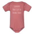 Grandpa and I Got in Trouble Today Baby Onesie - Adult & Kids T-Shirts, Sweatshirts & Hoodies apparel design preview 1
