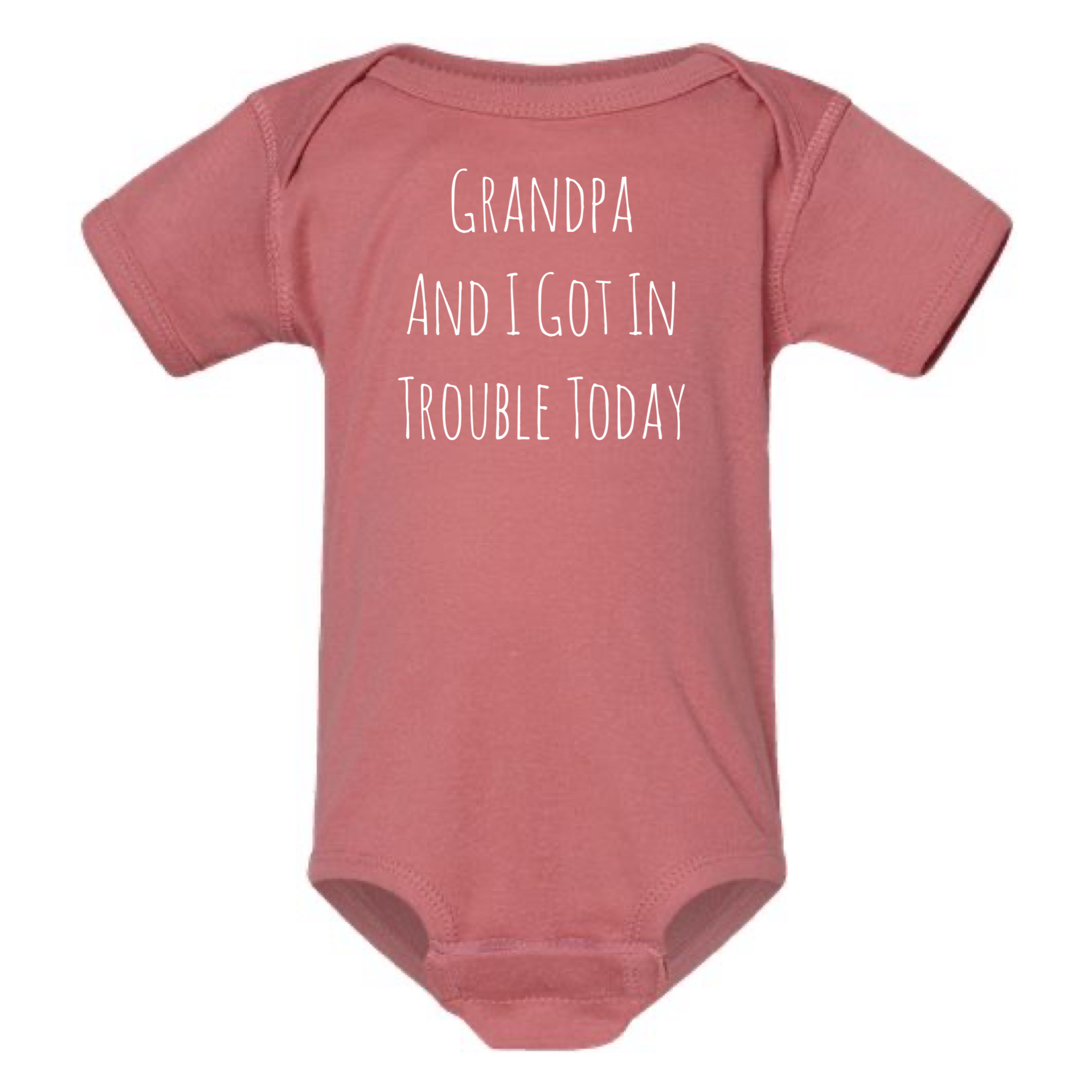 Grandpa and I Got in Trouble Today Baby Onesie - Adult & Kids T-Shirts, Sweatshirts & Hoodies apparel design preview 1