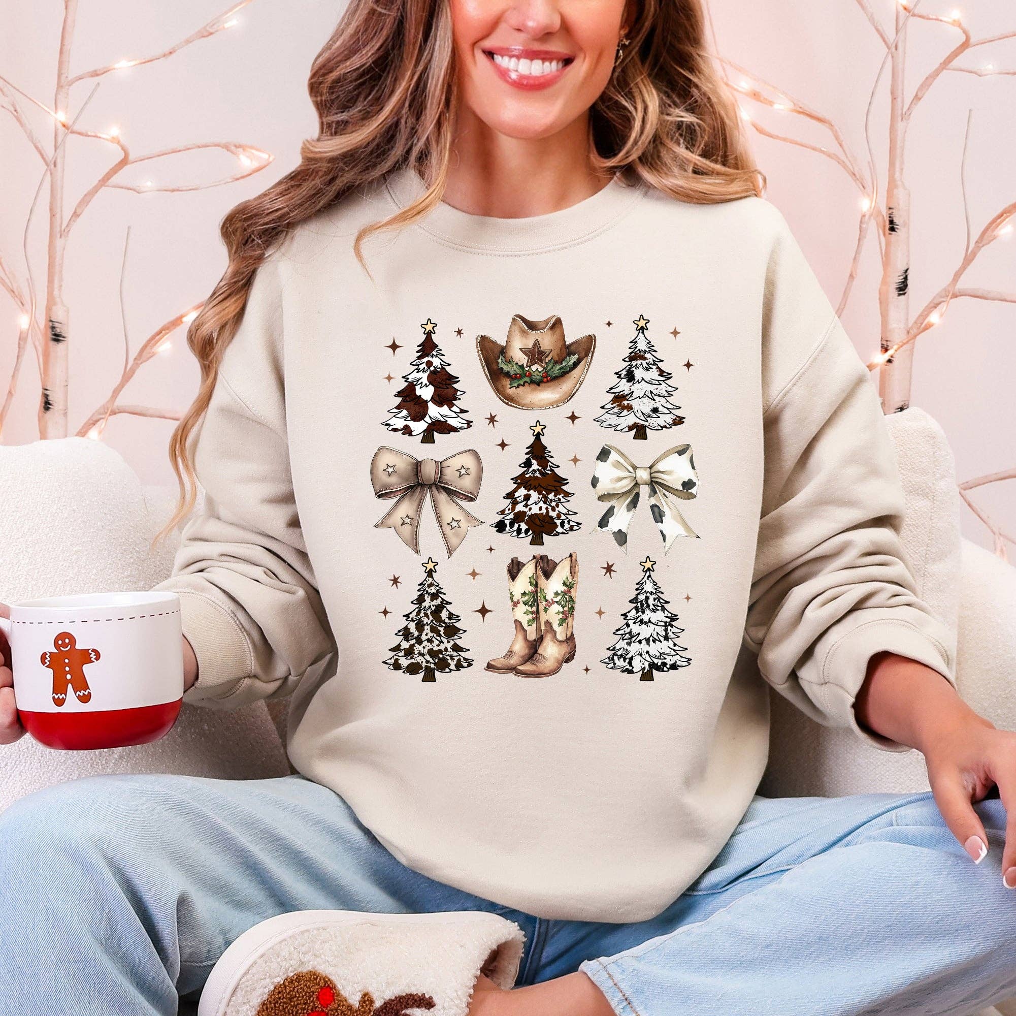Cowboy Christmas, Western, Boots, Country - Adult & Kids T-Shirts, Sweatshirts & Hoodies apparel design preview 1