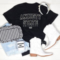 Anxiety State University Funny Graphic - Adult & Kids T-Shirts, Sweatshirts & Hoodies apparel design preview 1