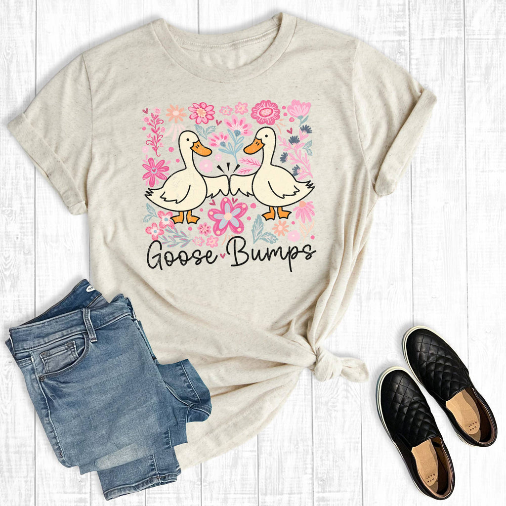 Funny Floral Goose Bumps Graphic - Adult & Kids T-Shirts, Sweatshirts & Hoodies apparel design preview 1