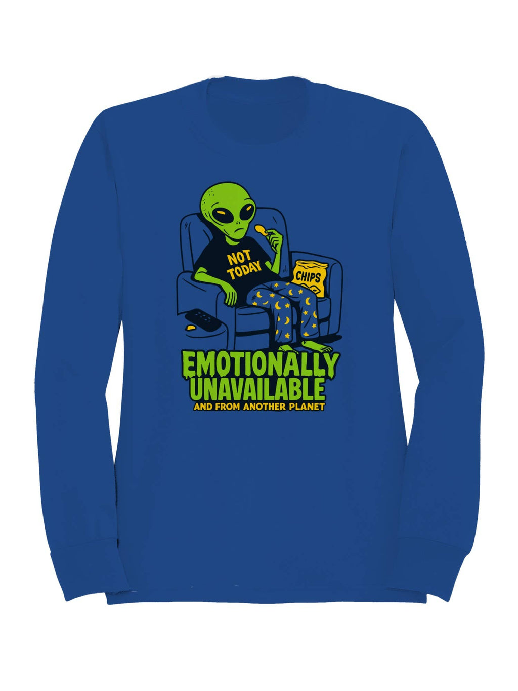 Emotionally Unavailable Alien Vibes Men's - Adult & Kids T-Shirts, Sweatshirts & Hoodies apparel design preview 1