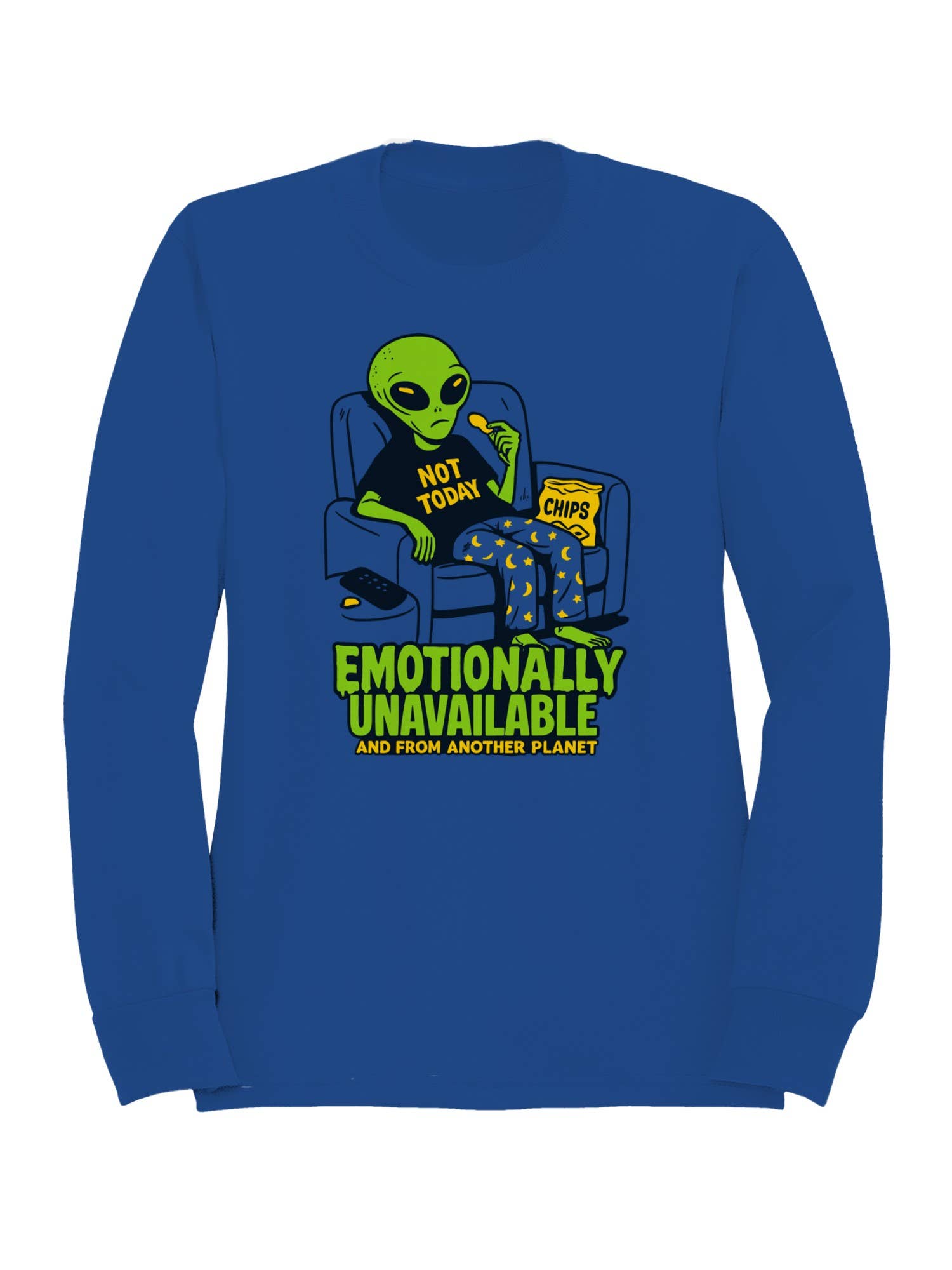 Emotionally Unavailable Alien Vibes Men's - Adult & Kids T-Shirts, Sweatshirts & Hoodies apparel design preview 1