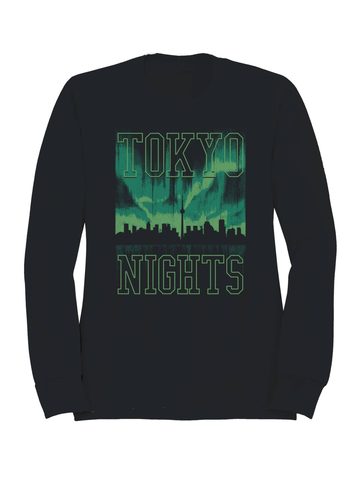 Tokyo Nights Skyline Vibes Men's - Adult & Kids T-Shirts, Sweatshirts & Hoodies apparel design preview 1
