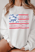 Daisy America Flag Graphic Brushed - Adult & Kids T-Shirts, Sweatshirts & Hoodies apparel design preview 1