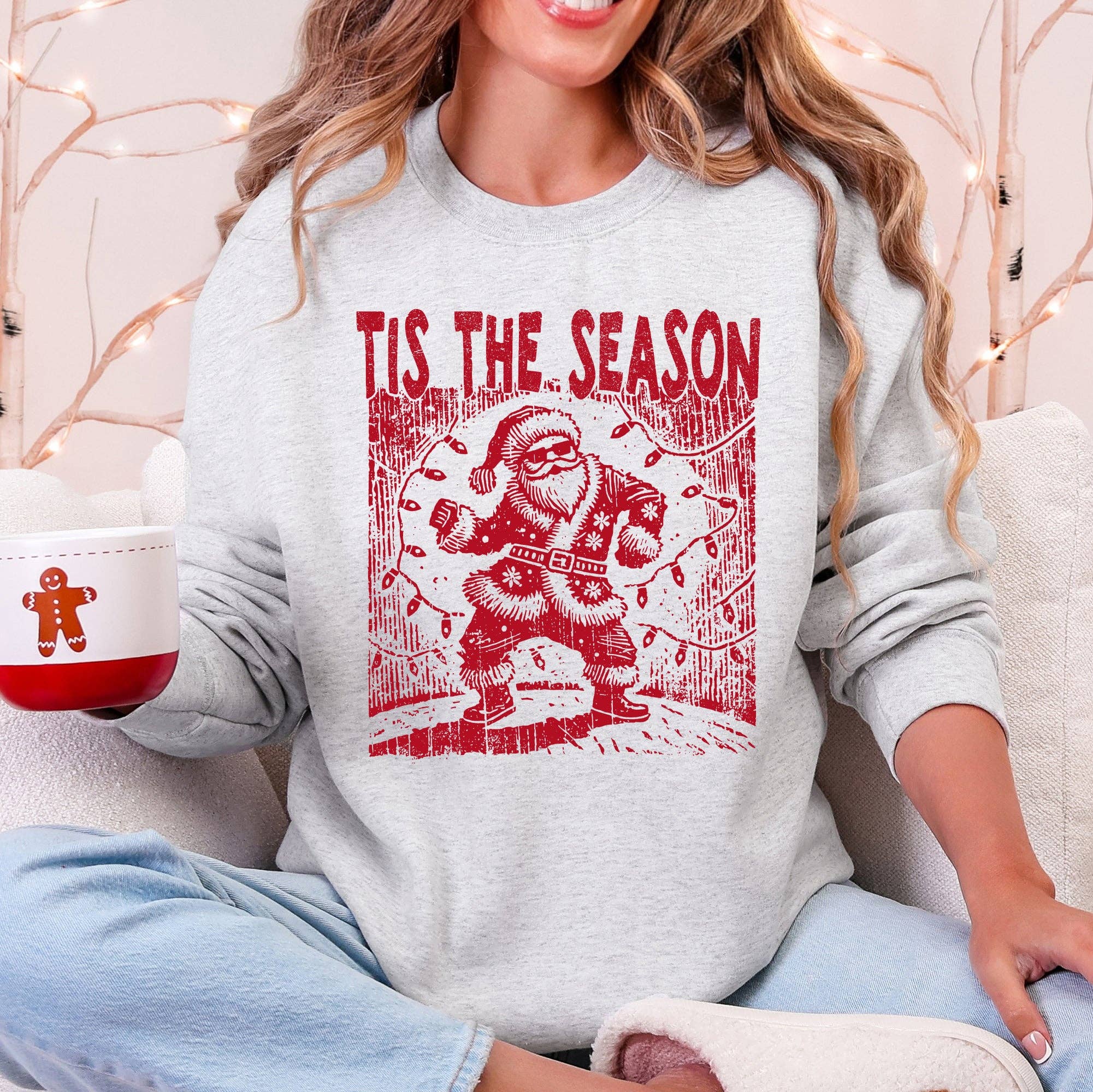 Tis the Season, Dancing Santa, Party, Christmas, - Adult & Kids T-Shirts, Sweatshirts & Hoodies apparel design preview 1