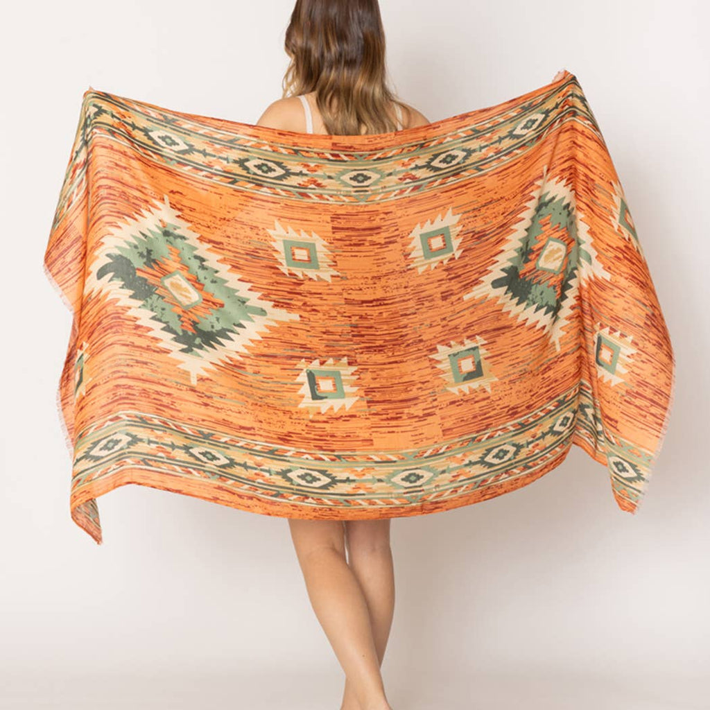 Lightweight Aztec Women's Scarves and Wrap - Adult & Kids T-Shirts, Sweatshirts & Hoodies apparel design preview 1