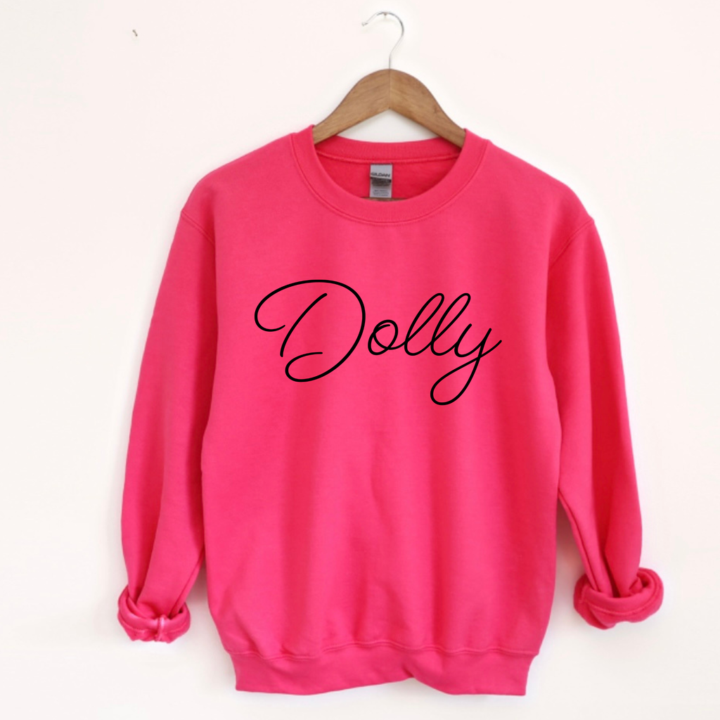 Dolly Hot Pink Crewneck - Adult & Kids T-Shirts, Sweatshirts & Hoodies apparel design preview 1
