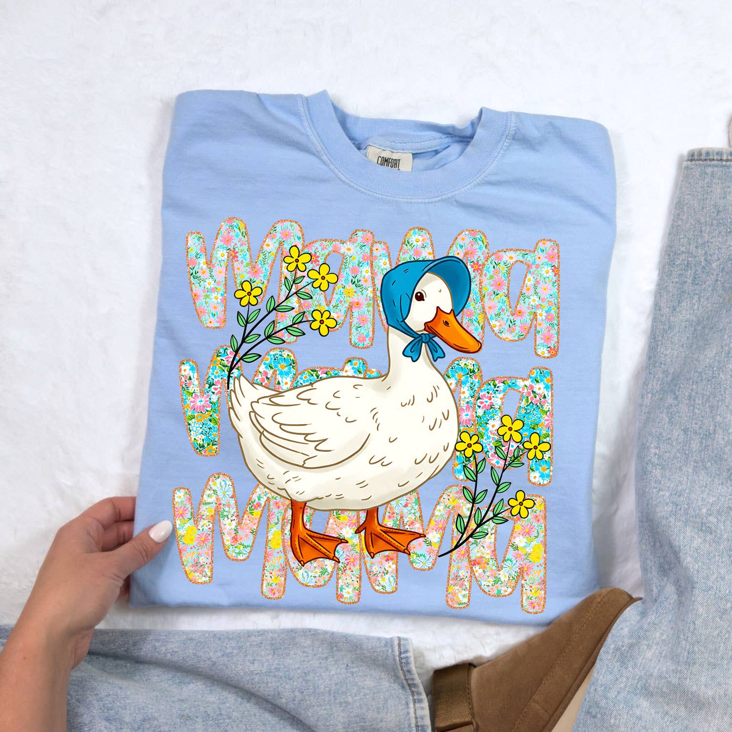 Mama Goose Floral - Adult & Kids T-Shirts, Sweatshirts & Hoodies apparel design preview 1
