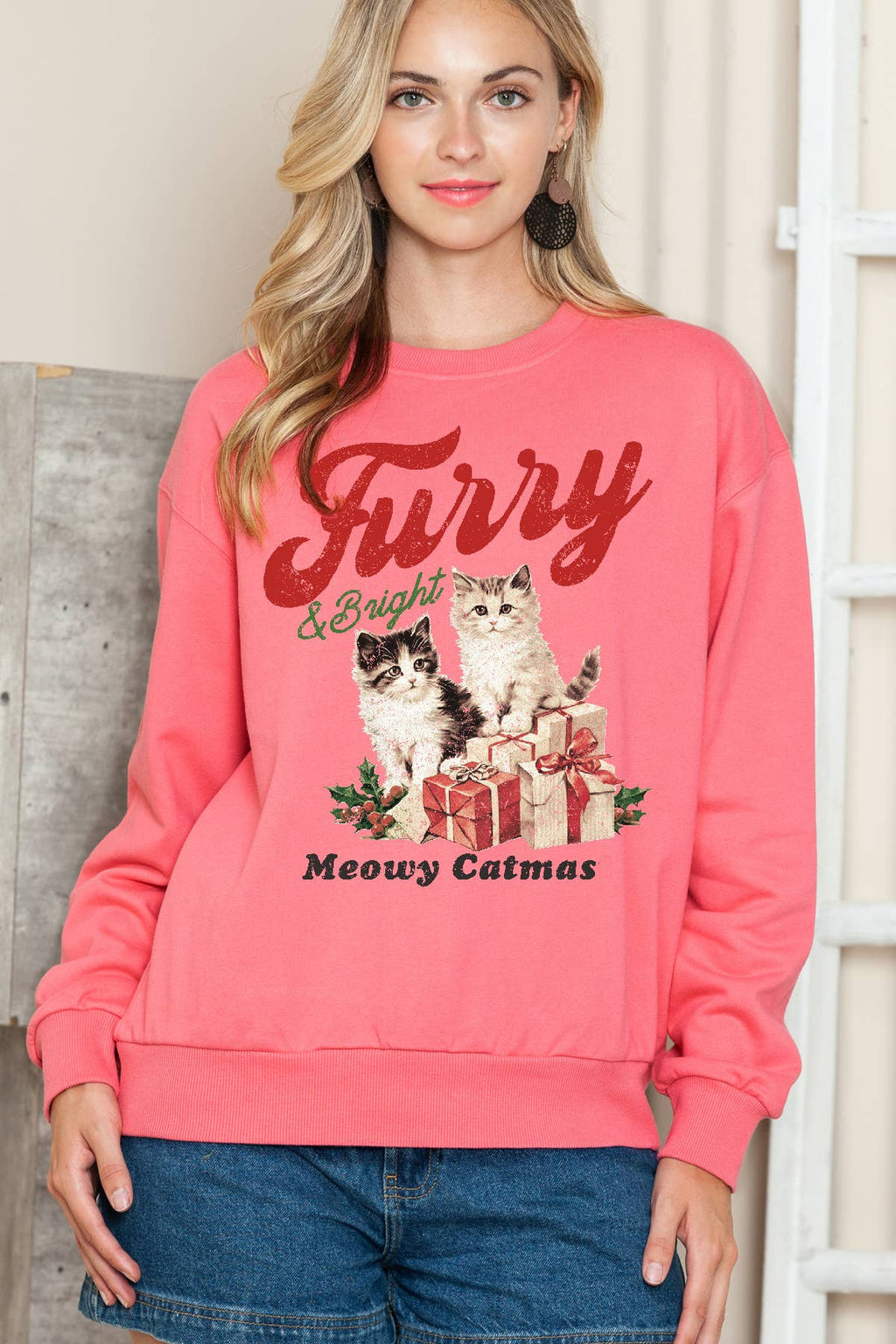Meowy Catmast Furry N Bright Crewneck - Adult & Kids T-Shirts, Sweatshirts & Hoodies apparel design preview 1