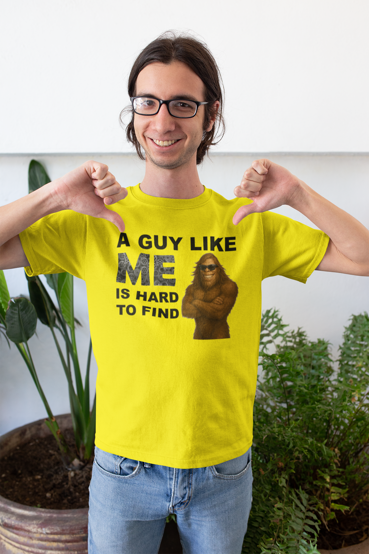 A Guy Like Me Is Hard To Find (Gildan Yellow) - Adult & Kids T-Shirts, Sweatshirts & Hoodies apparel design preview 1