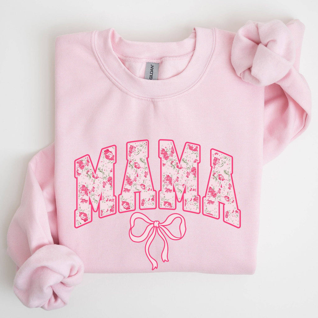 Mama, Coquette, Pink Bows, Trend, Soft Girl Era - Adult & Kids T-Shirts, Sweatshirts & Hoodies apparel design preview 1