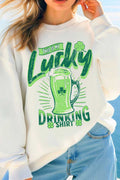 This Is My Lucky Drinking Graphic Brushed - Adult & Kids T-Shirts, Sweatshirts & Hoodies apparel design preview 1