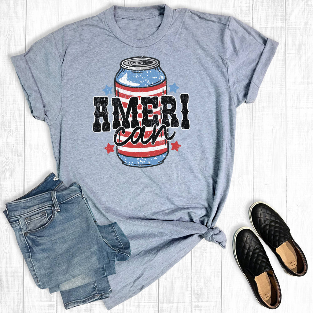 July 4th Ameri Can Graphic - Adult & Kids T-Shirts, Sweatshirts & Hoodies apparel design preview 1