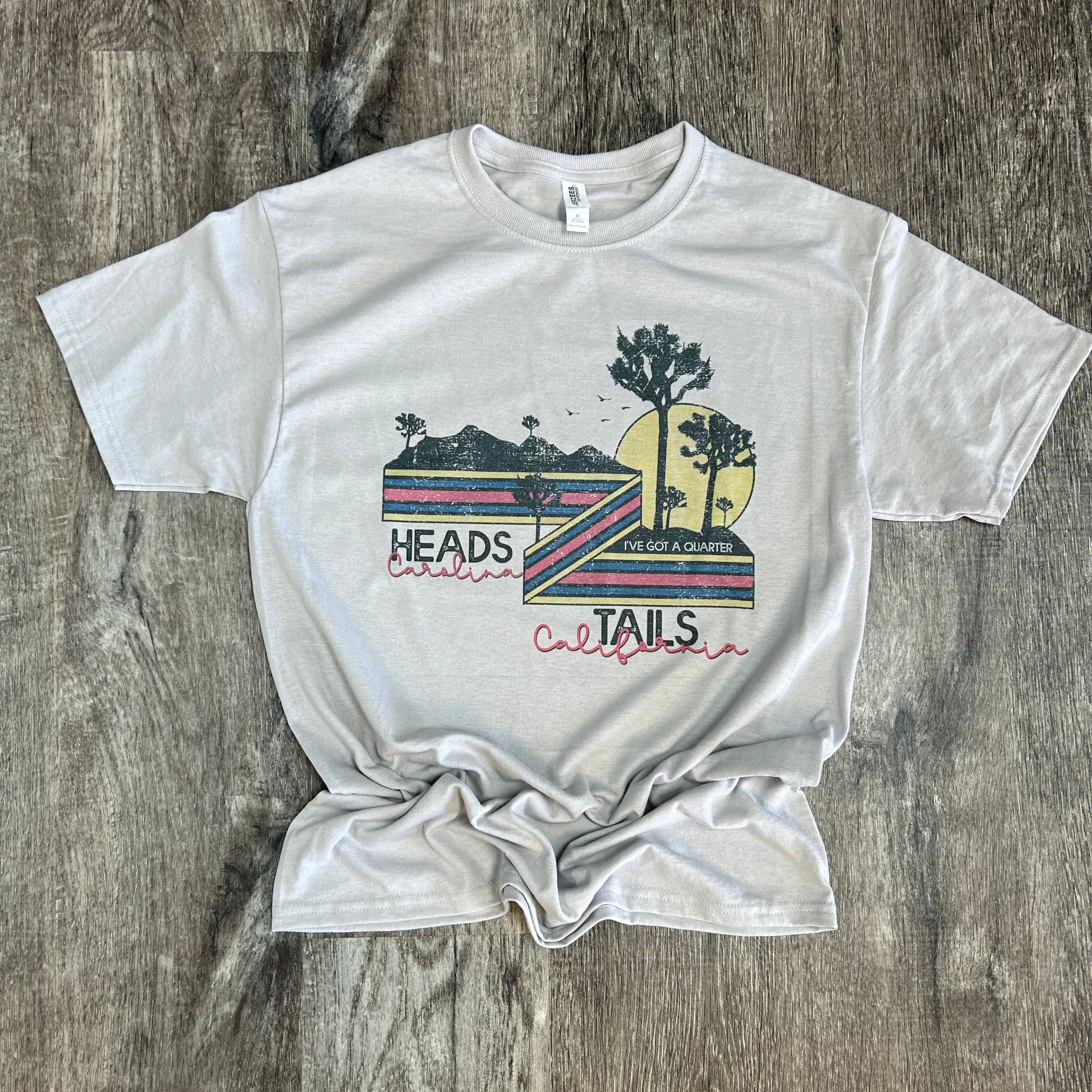 Heads Carolina Tails California On Silver - Adult & Kids T-Shirts, Sweatshirts & Hoodies apparel design preview 1