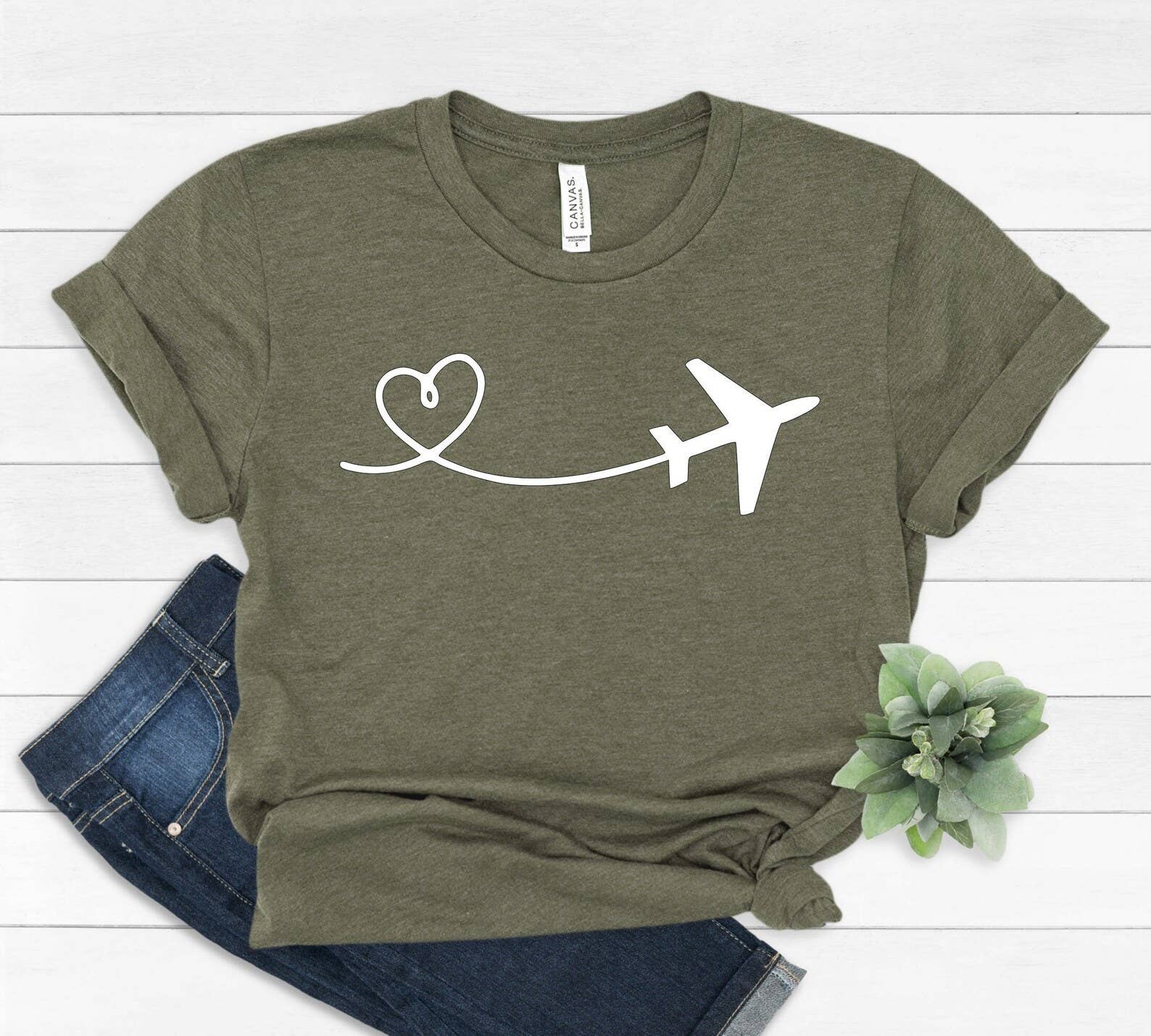 Airplane Heart - Adult & Kids T-Shirts, Sweatshirts & Hoodies apparel design preview 1