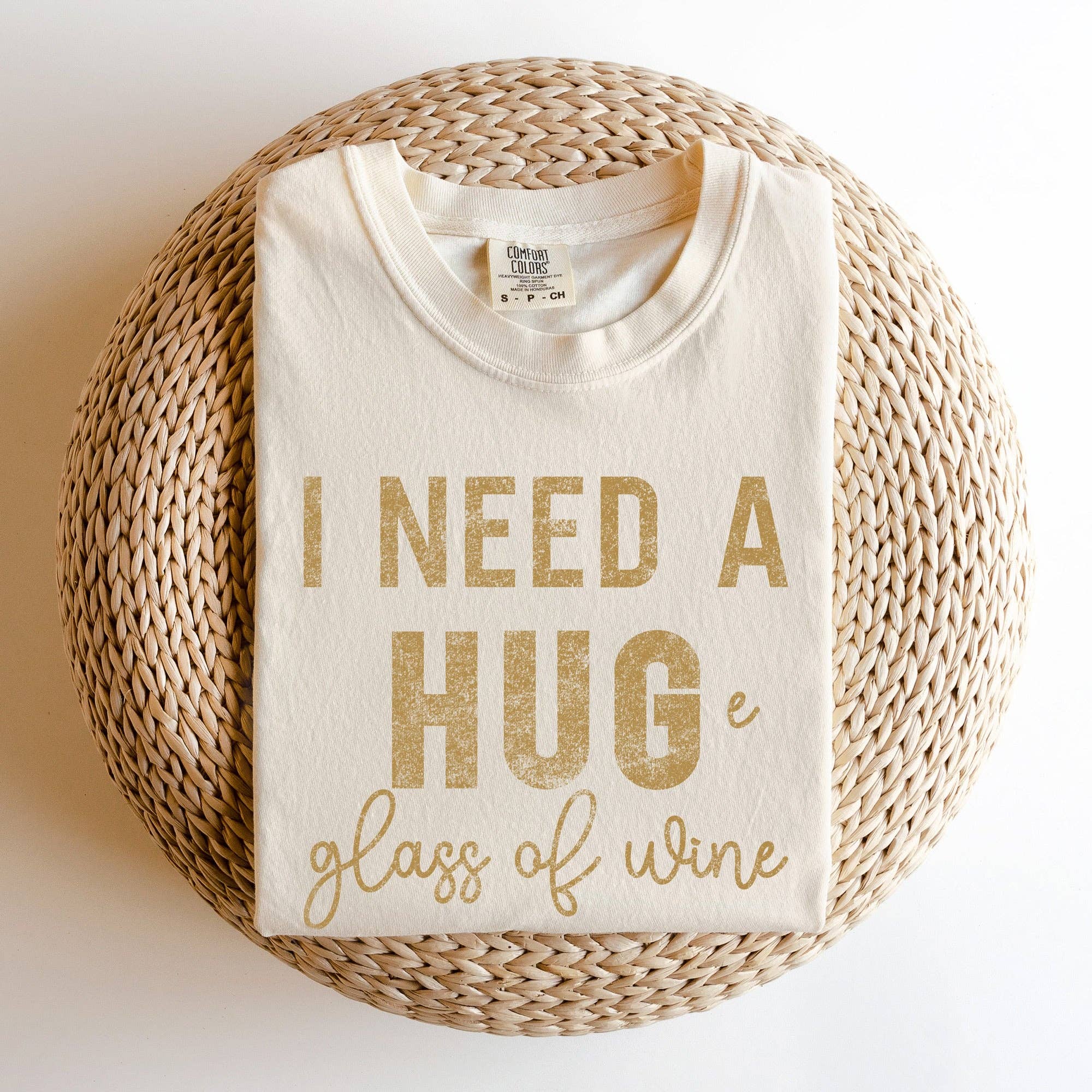 I Need A Huge Glass of Wine Comfort Colors Garment - Adult & Kids T-Shirts, Sweatshirts & Hoodies apparel design preview 1