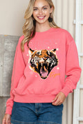 Women Tiger Graphic Print Sweater Top - Adult & Kids T-Shirts, Sweatshirts & Hoodies apparel design preview 1