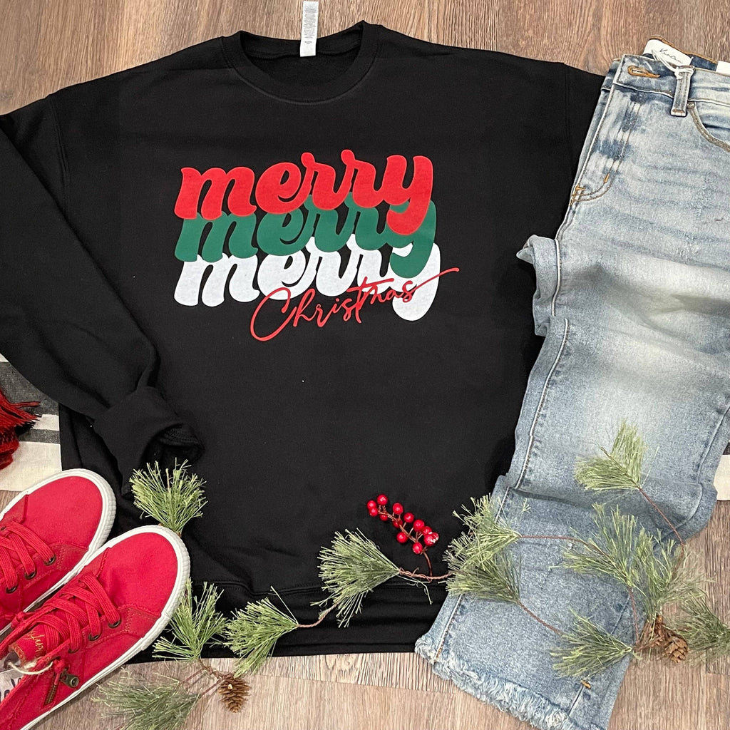 Merry Christmas Crewneck - Adult & Kids T-Shirts, Sweatshirts & Hoodies apparel design preview 1