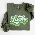 Retro Lucky, Vintage Style, St Patrick's Day - Adult & Kids T-Shirts, Sweatshirts & Hoodies apparel design preview 1