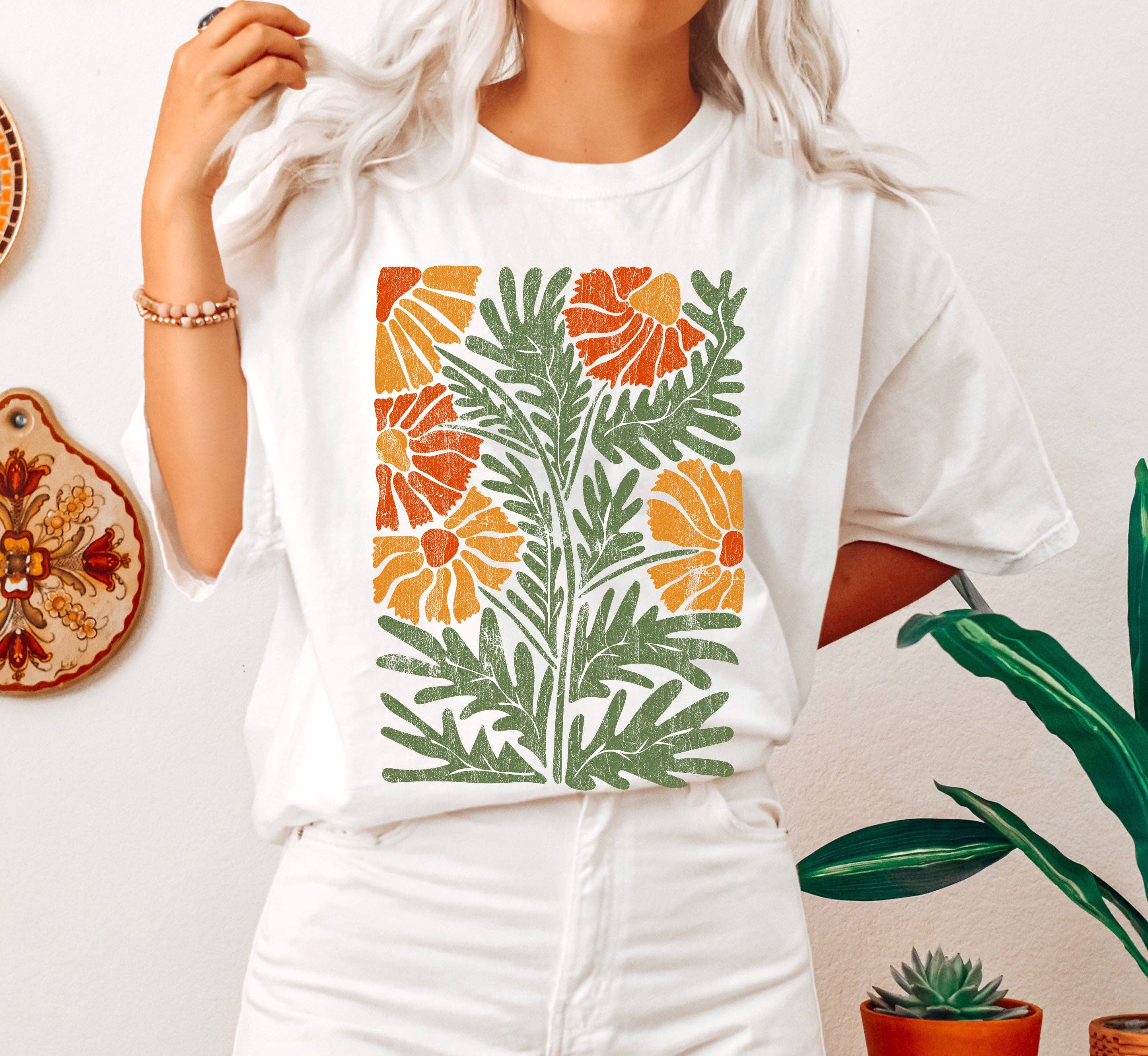 Boho Botanical Wildflowers Vintage - Adult & Kids T-Shirts, Sweatshirts & Hoodies apparel design preview 1