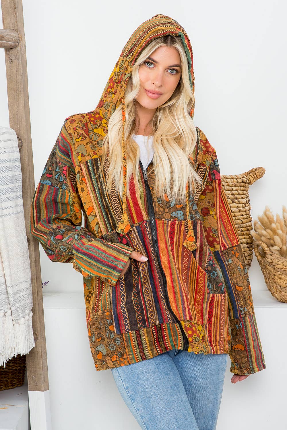 Plus Size Patchwork Jacket (KT-1356) - Adult & Kids T-Shirts, Sweatshirts & Hoodies apparel design preview 1