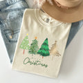 Merry Christmas Trees, Minimalist, Classic Xmas - Adult & Kids T-Shirts, Sweatshirts & Hoodies apparel design preview 1