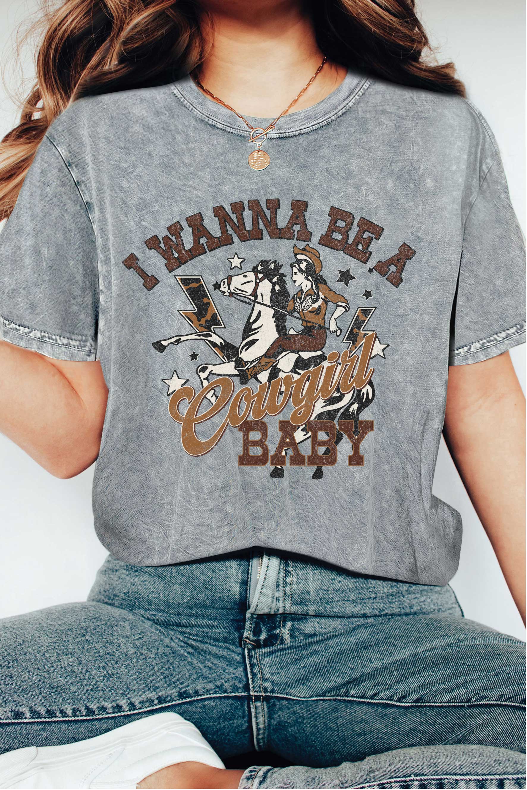 I Wanna Be A Cowgirl Baby Graphic - Adult & Kids T-Shirts, Sweatshirts & Hoodies apparel design preview 1