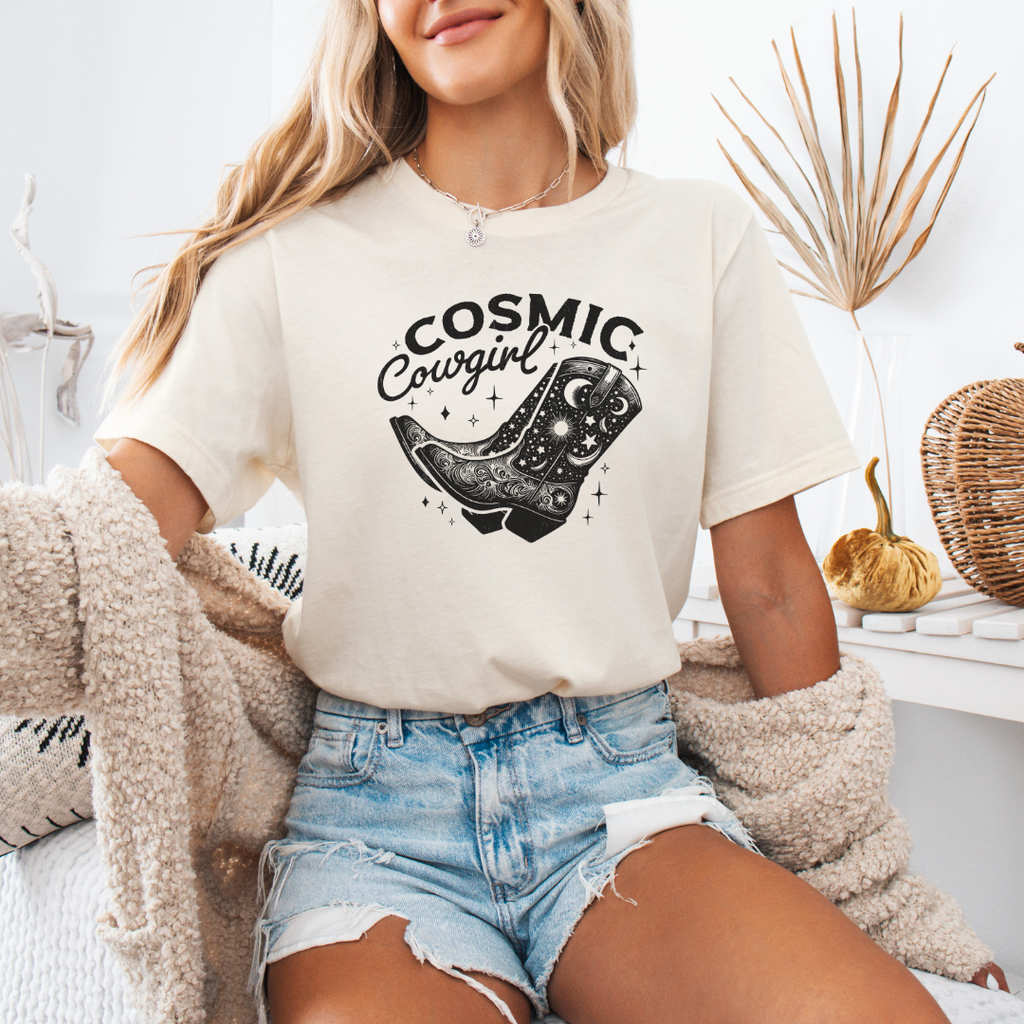 Cosmic Cowgirl Western Glam Graphic - Adult & Kids T-Shirts, Sweatshirts & Hoodies apparel design preview 1