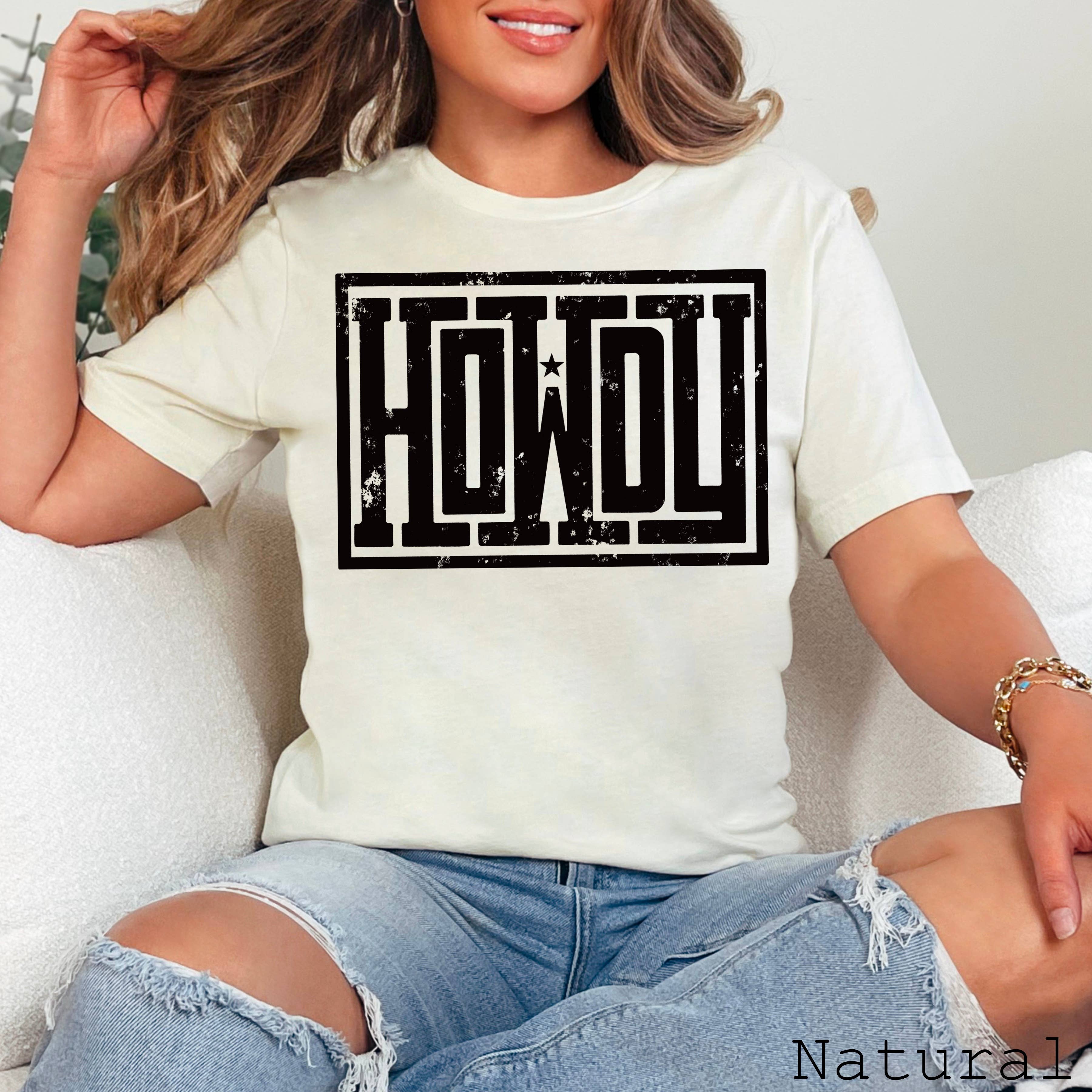 Howdy Graphic Western Bella Canvas - Adult & Kids T-Shirts, Sweatshirts & Hoodies apparel design preview 1