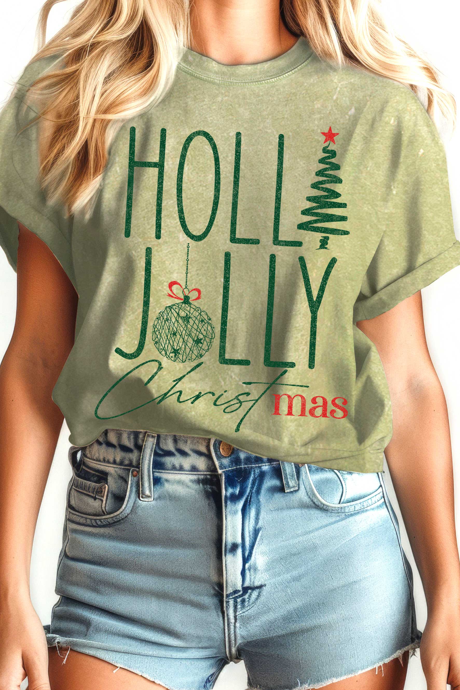 Holly Jolly Christmas Mineral Graphic - Adult & Kids T-Shirts, Sweatshirts & Hoodies apparel design preview 1