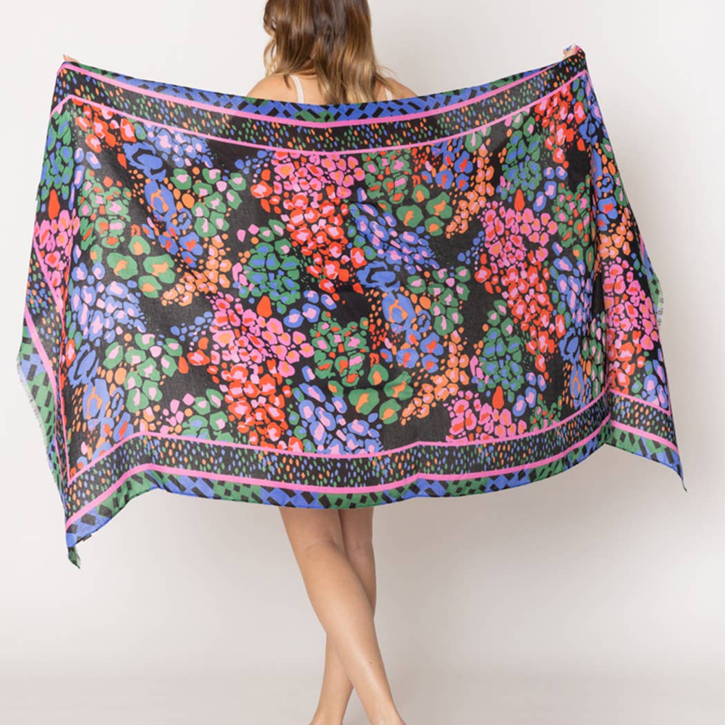 Multicolored Floral Pattern Lightweight Scarves - Adult & Kids T-Shirts, Sweatshirts & Hoodies apparel design preview 1