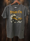 Smoke Em Muscle Car Distressed Faded Black - Adult & Kids T-Shirts, Sweatshirts & Hoodies apparel design preview 1